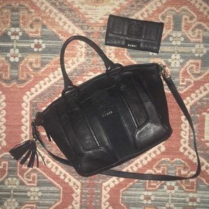 Guess Black Handbag and Wallet